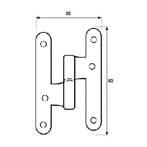 Pernio Acero Inoxidable 100 x 58 mm Mano Derecha EDM Pernio Acero Inoxidable 100 x 58 mm Mano Derecha EDM