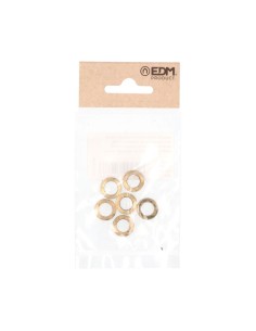 Ovalillo Latón Interior Ø 9 mm Exterior Ø 14 mm 2 mm 10 Ud EDM 2