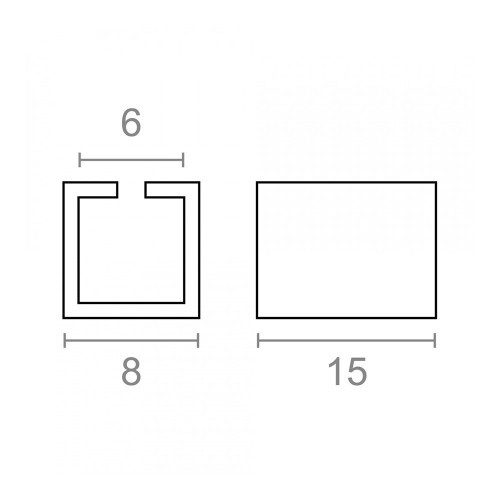Reductor Cuadradillo Acero Exterior 8 x 8 mm Interior 6 mm EDM Reductor Cuadradillo Acero Exterior 8 x 8 mm Interior 6 mm EDM