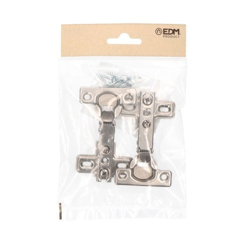 Bisagra Cazoleta Recta Acero Ø 26 mm Zincado Tornillos EDM
