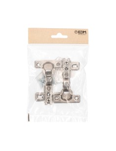 Bisagra Cazoleta Acodada Acero 26 mm Zincado Blíster Tornillos EDM 2