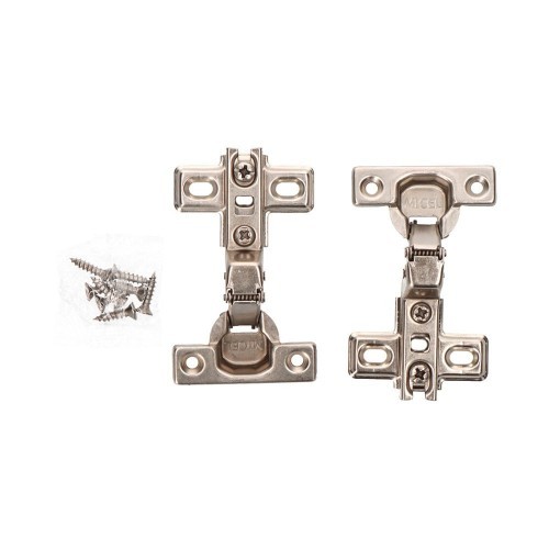 Bisagra Cazoleta Super Acodada Acero 26 mm Zincado Tornillos EDM