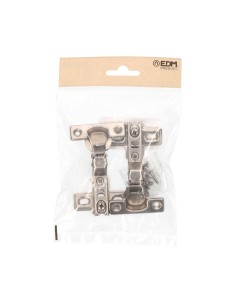 Bisagra Cazoleta Super Acodada Acero 26 mm Zincado Tornillos EDM 2