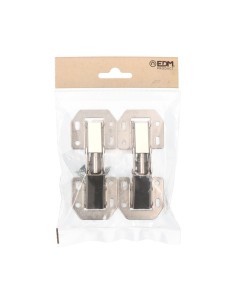 Bisagra Cazoleta Acero 104 x 44 mm Zincado Blister Tornillos EDM 2