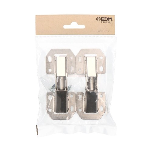 Bisagra Cazoleta Acero 104 x 44 mm Zincado Blister Tornillos EDM