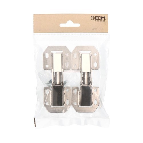 Bisagra Cazoleta Acero 104 x 44 mm Zincado Blister Tornillos EDM Bisagra Cazoleta Acero 104 x 44 mm Zincado Blister Tornillos EDM