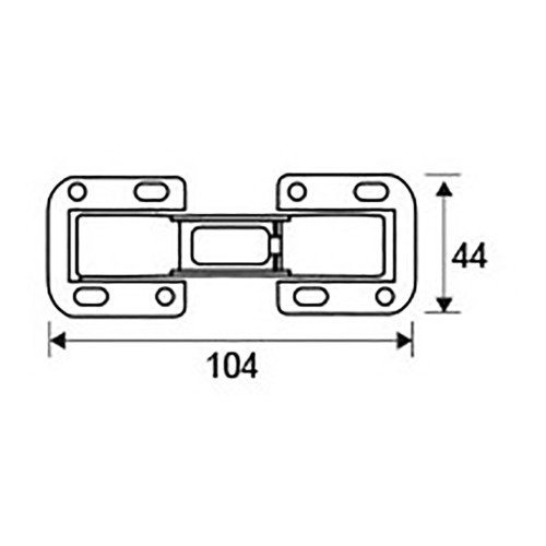 Bisagra Cazoleta Acero 104 x 44 mm Zincado Blister Tornillos EDM