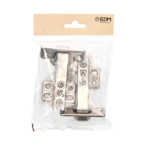 Bisagra Cazoleta Acero Ø 35 mm 30° Zincado Blíster Tornillos EDM