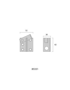Cierre Condenable Acero Inox 50 x 60 mm Derecha Plata EDM 2