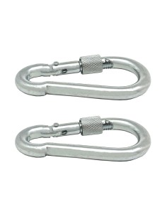 Mosquetón Acero Galvanizado 6 x 60 mm Con Seguro 2 Ud EDM
