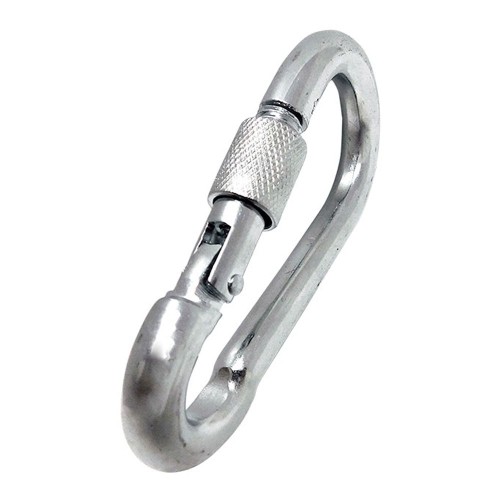 Mosquetón Bombero Acero Galvanizado 8 x 80 mm Con Seguro EDM