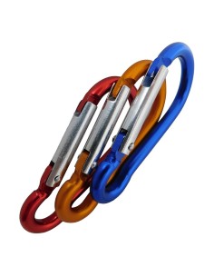 Mosquetón Aluminio 5 x 50 mm Colores Surtidos 2 Ud EDM 2