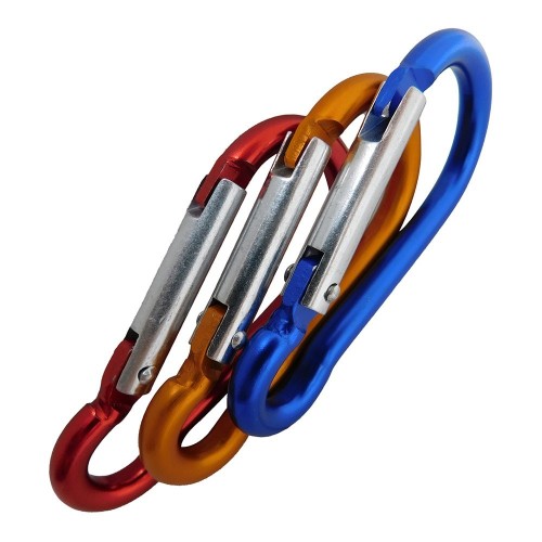 Mosquetón Aluminio 5 x 50 mm Colores Surtidos 2 Ud EDM