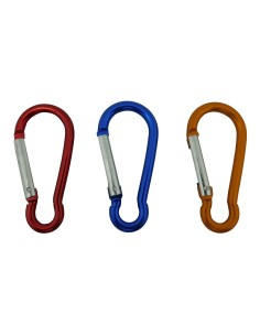 Mosquetón Aluminio 6 x 60 mm Colores Surtidos 2 Ud EDM