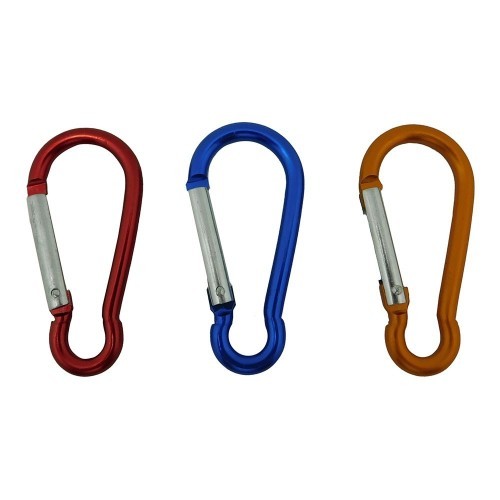 Mosquetón Aluminio 7 x 70 mm Colores Surtidos 2 Ud EDM