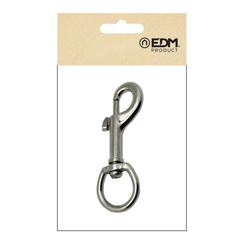 Mosquetón Llavero Anilla Acero Niquelado 82 mm EDM