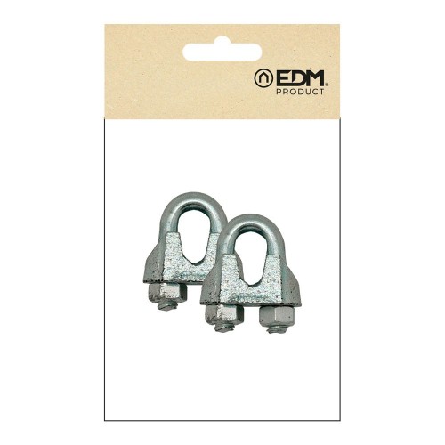 Sujetacables Acero Galvanizado M 4 1/8 in 2 Ud DIN-741 EDM