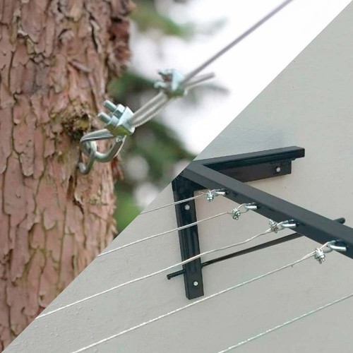 Sujetacables Acero Galvanizado M 6 5/16 in 2 Ud DIN-741 EDM