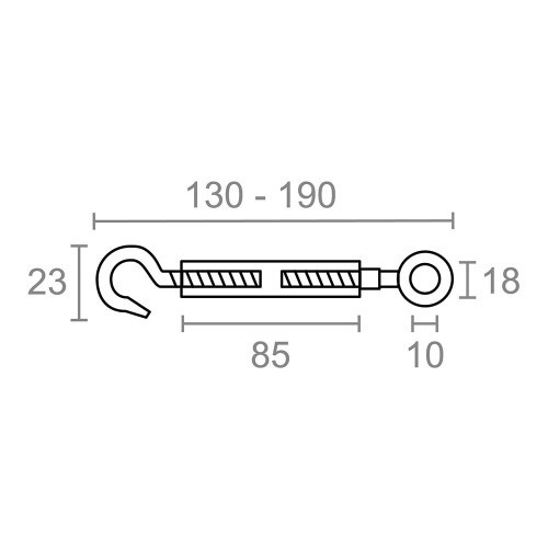Tensor Gancho Anilla Acero Galvanizado M 6 DIN-1480 EDM