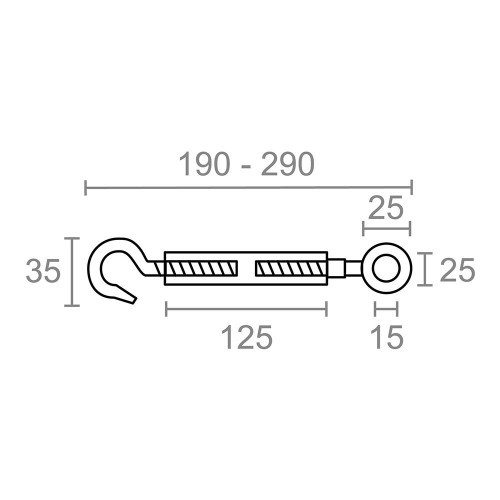 Tensor Gancho Anilla Acero Galvanizado M 10 DIN-1480 EDM