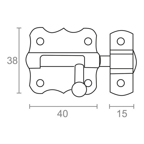 Pasador Hierro Niquelado 50 mm EDM