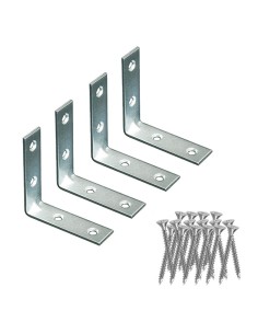 Ángulo Refuerzo Acero Zincado 30 x 30 x 15 mm 4 Ud EDM