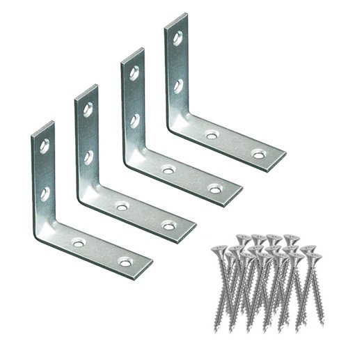 Ángulo Refuerzo Acero Zincado 60 x 60 x 15 mm 4 Ud EDM