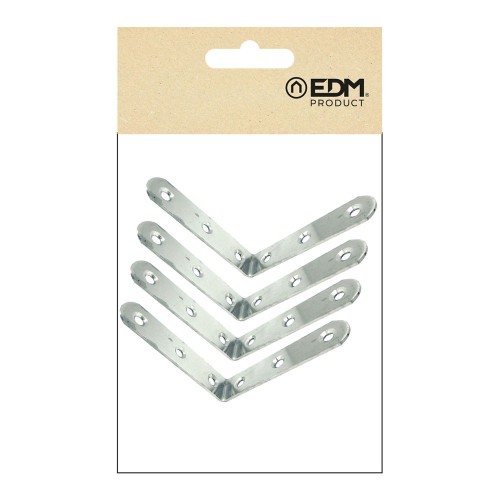 Ángulo Refuerzo Acero Inox 80 x 80 x 19 mm 4 Ud EDM