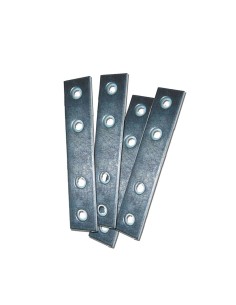 Placa Recta Unión Acero Zincado 40 x 15 x 2 mm 4 Ud EDM
