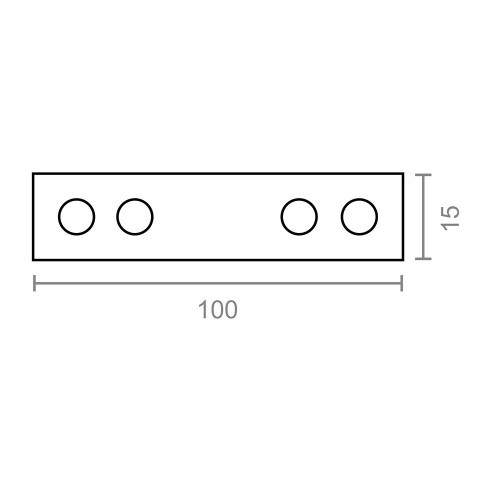 Placa Recta Unión Acero Zincado 100 x 15 x 2 mm 4 Ud EDM Placa Recta Unión Acero Zincado 100 x 15 x 2 mm 4 Ud EDM