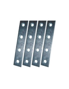 Placa Recta Unión Acero Zincado 120 x 15 x 2 mm 4 Ud EDM