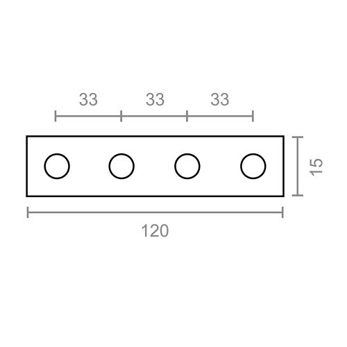 Placa Recta Unión Acero Zincado 120 x 15 x 2 mm 4 Ud EDM Placa Recta Unión Acero Zincado 120 x 15 x 2 mm 4 Ud EDM