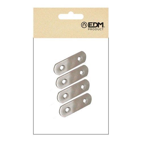 Placa Recta Unión Acero Inox 40 x 16 x 1.5 mm 4 Ud EDM