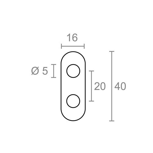 Placa Recta Unión Acero Inox 40 x 16 x 1.5 mm 4 Ud EDM Placa Recta Unión Acero Inox 40 x 16 x 1.5 mm 4 Ud EDM