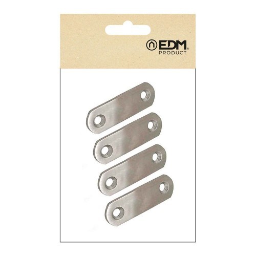 Placa Recta Unión Acero Inox 60 x 16 x 1.5 mm 4 Ud EDM Placa Recta Unión Acero Inox 60 x 16 x 1.5 mm 4 Ud EDM