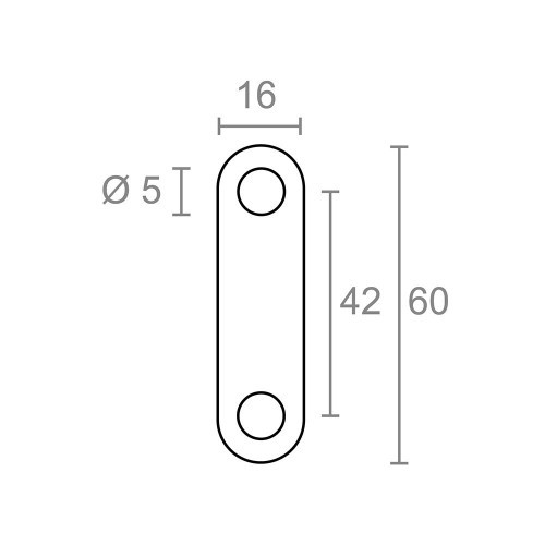 Placa Recta Unión Acero Inox 60 x 16 x 1.5 mm 4 Ud EDM Placa Recta Unión Acero Inox 60 x 16 x 1.5 mm 4 Ud EDM