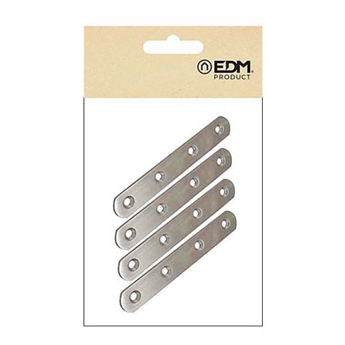Placa Recta Unión Acero Inox 100 x 19 x 2 mm 4 Ud EDM