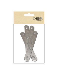 Placa Recta Unión Acero Inox 120 x 19 x 2 mm 4 Ud EDM 2