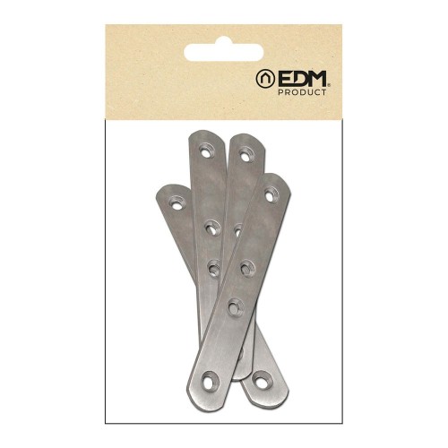 Placa Recta Unión Acero Inox 120 x 19 x 2 mm 4 Ud EDM