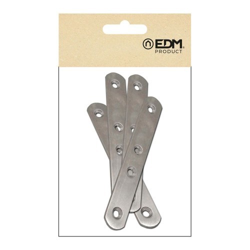 Placa Recta Unión Acero Inox 120 x 19 x 2 mm 4 Ud EDM