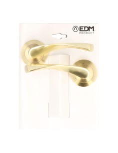 Juego Roseta Aluminio Ø 65 x 120 mm Latón Satinado EDM