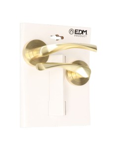 Juego Roseta Aluminio Ø 65 x 120 mm Latón Satinado EDM 2