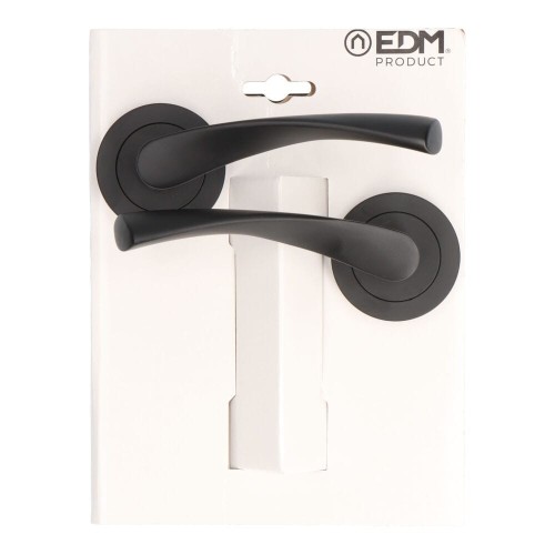 Juego Roseta Aluminio Ø 65 x 120 mm Negro EDM