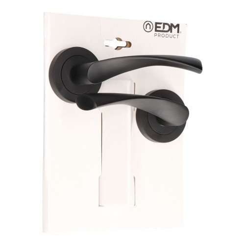 Juego Roseta Aluminio Ø 65 x 120 mm Negro EDM