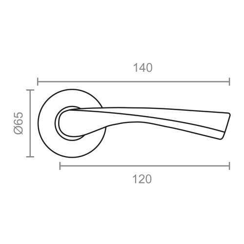 Juego Roseta Aluminio Ø 65 x 120 mm Negro EDM