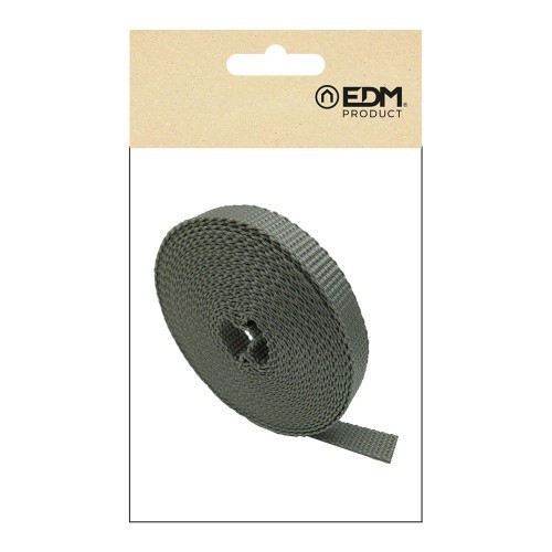 Cinta Persiana Polipropileno 14mmx6m Gris EDM