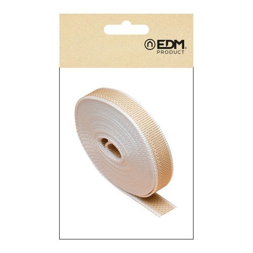 Cinta Persiana Polipropileno 22mmx6m Beige Blanco EDM