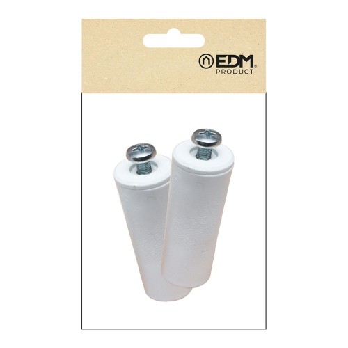 Tope Persianas Enrollables Poliestireno 40x20mm Blanco 2 Uds EDM