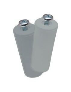 Tope Persiana Enrollable Poliestireno 40x20mm Gris 2 Uds EDM