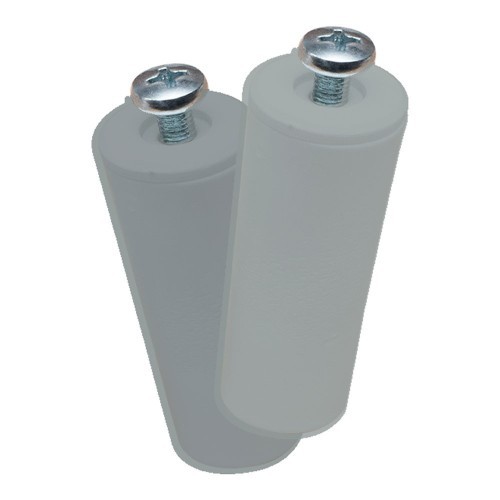 Tope Persiana Enrollable Poliestireno 40x20mm Gris 2 Uds EDM